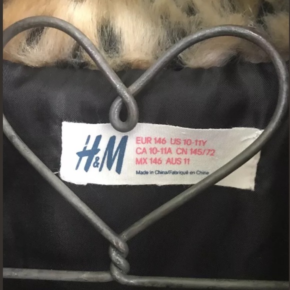 H&M girls faux fur leopard vest sz 10–11 - Picture 5 of 5